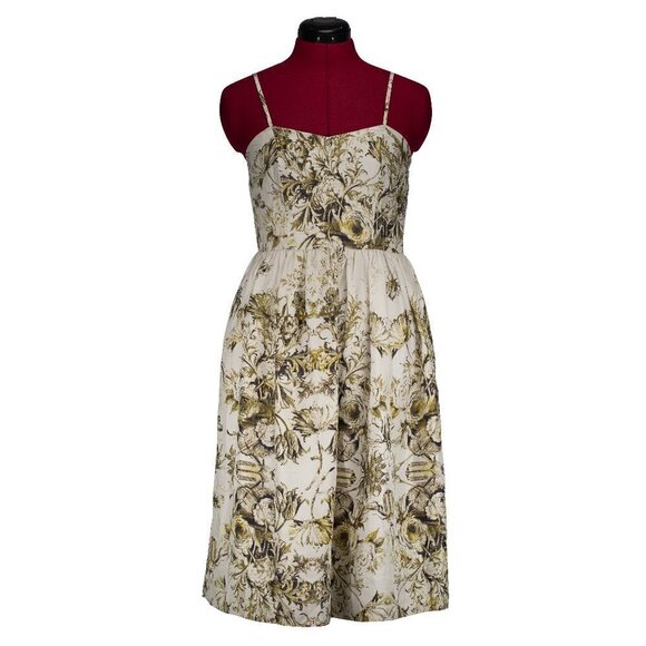 ALEXANDRA GRECCO Flower girl 100% Silk‎ Floral Print Dress sz 12 - Picture 1 of 9